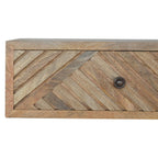 Floating Bedside - Line Carved