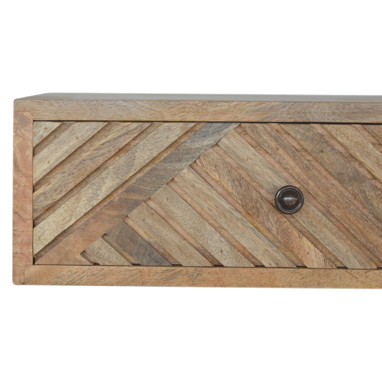 Floating Bedside - Line Carved