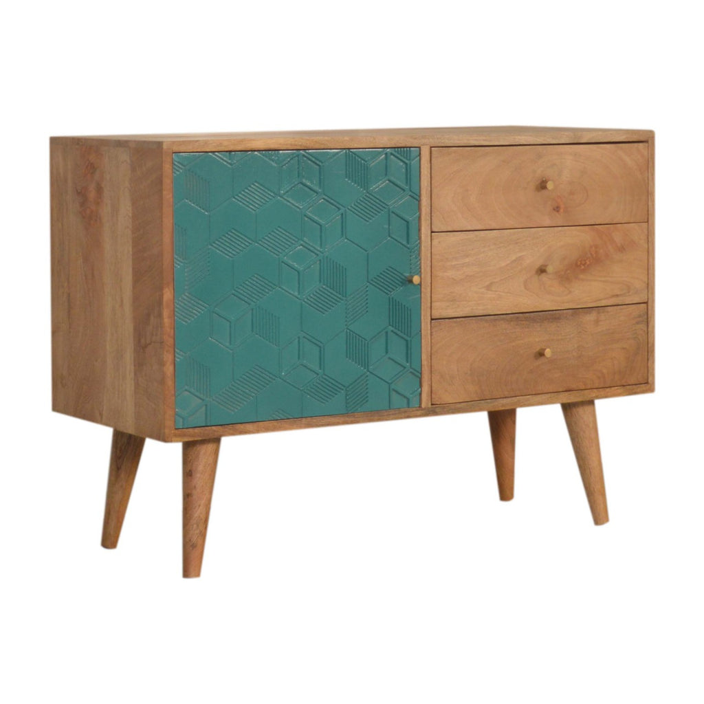 Cabinet with Drawers - Acadia Teal