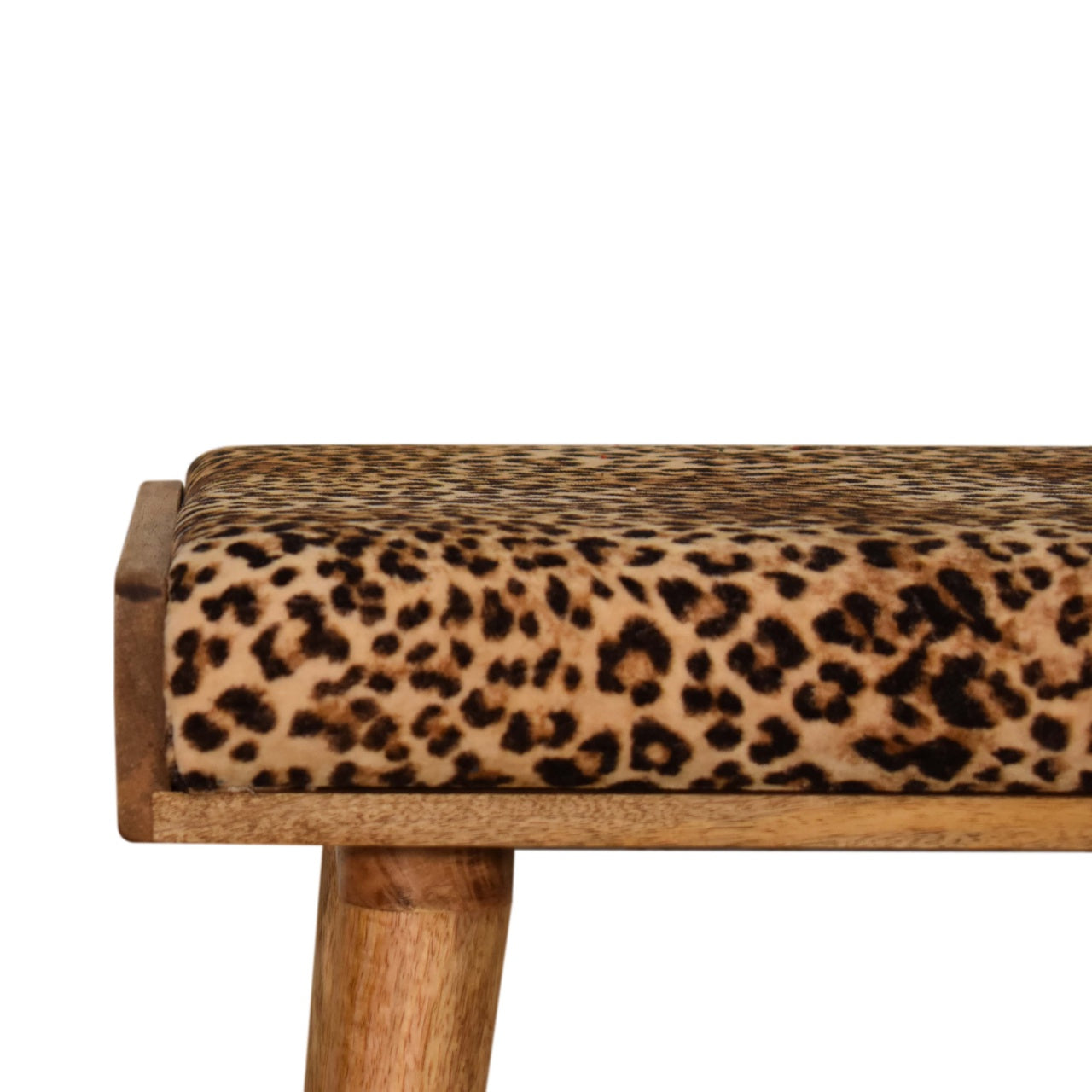 Leopard Footstool Velvet Tray Style
