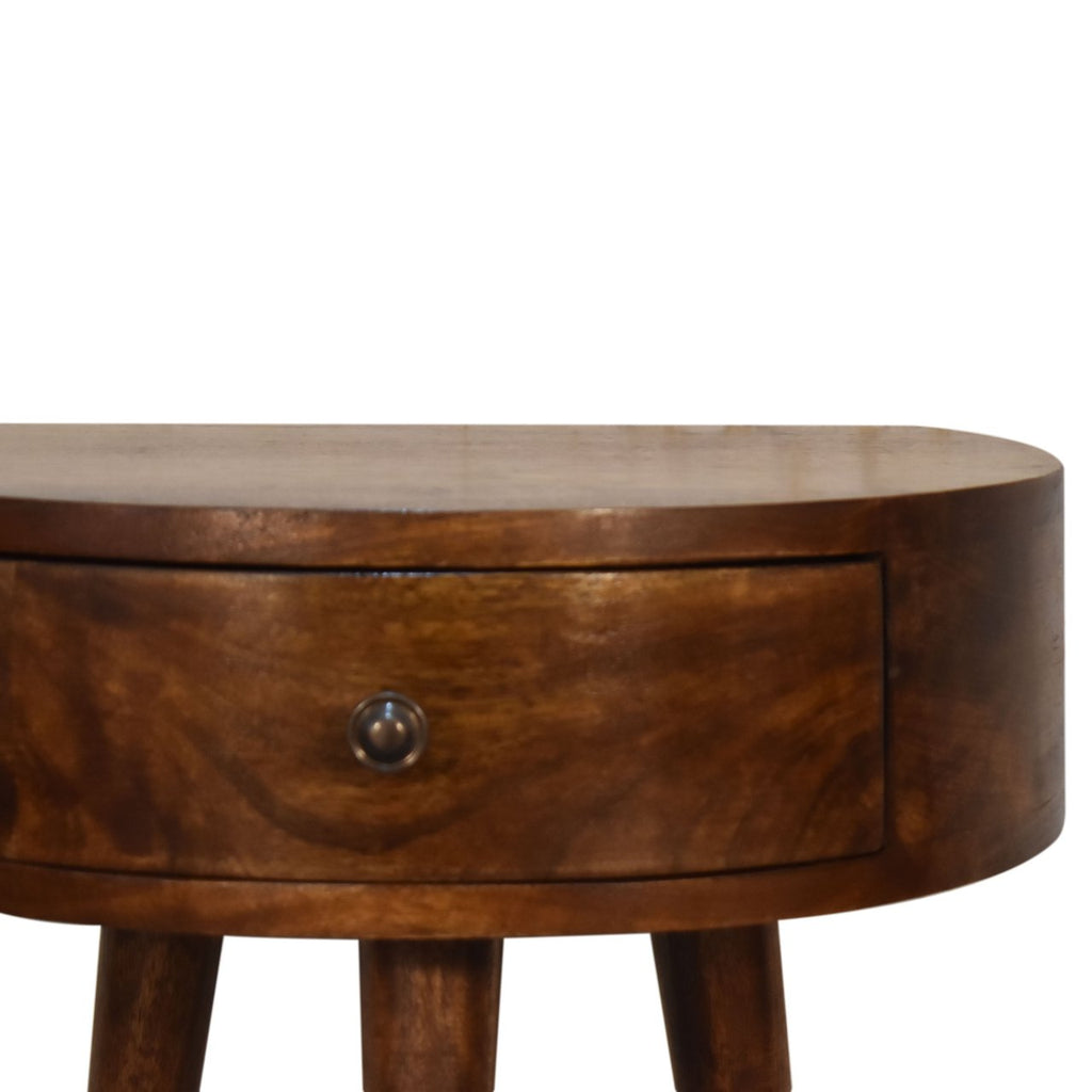 Chestnut Bedside - Semi Circle