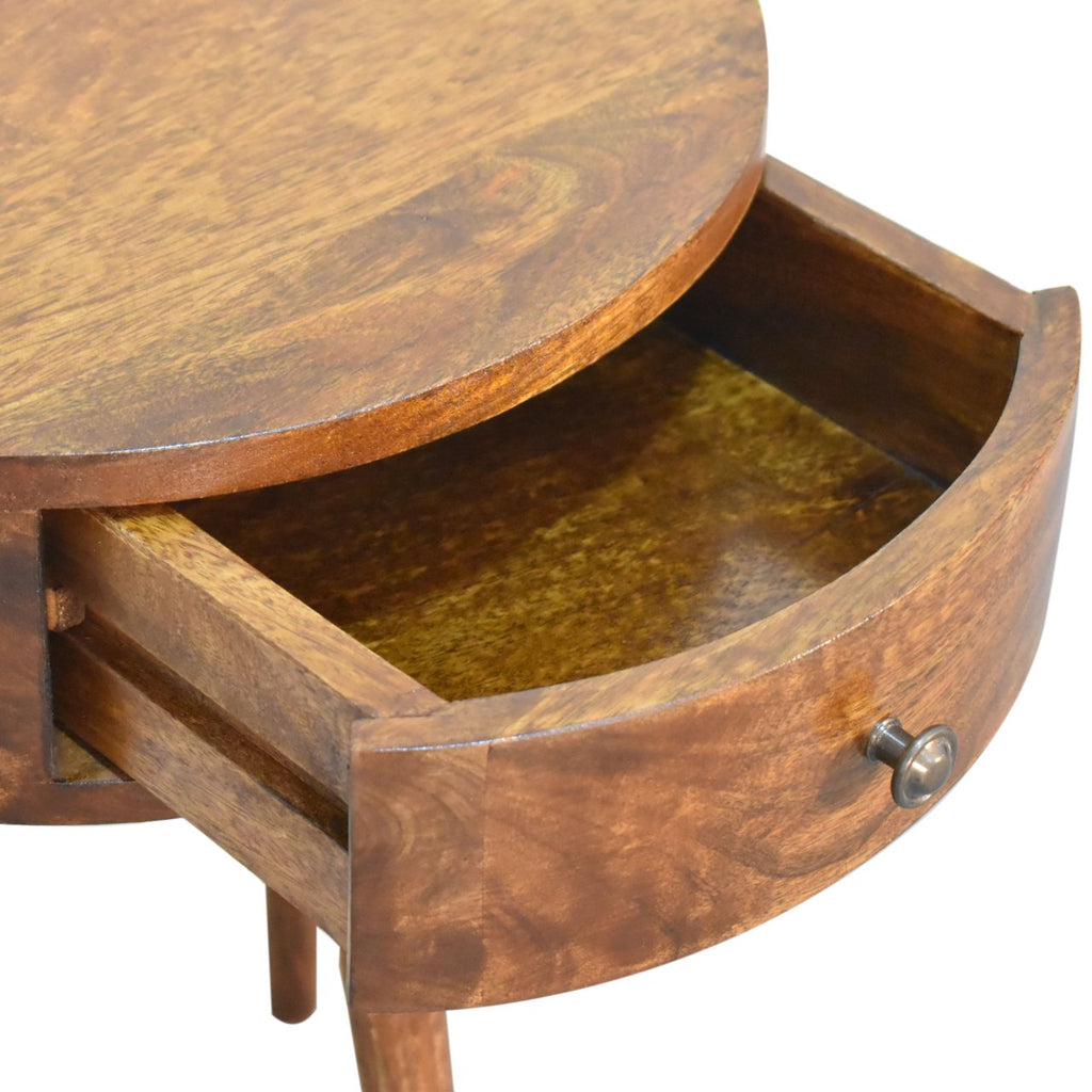 Chestnut Bedside - Semi Circle