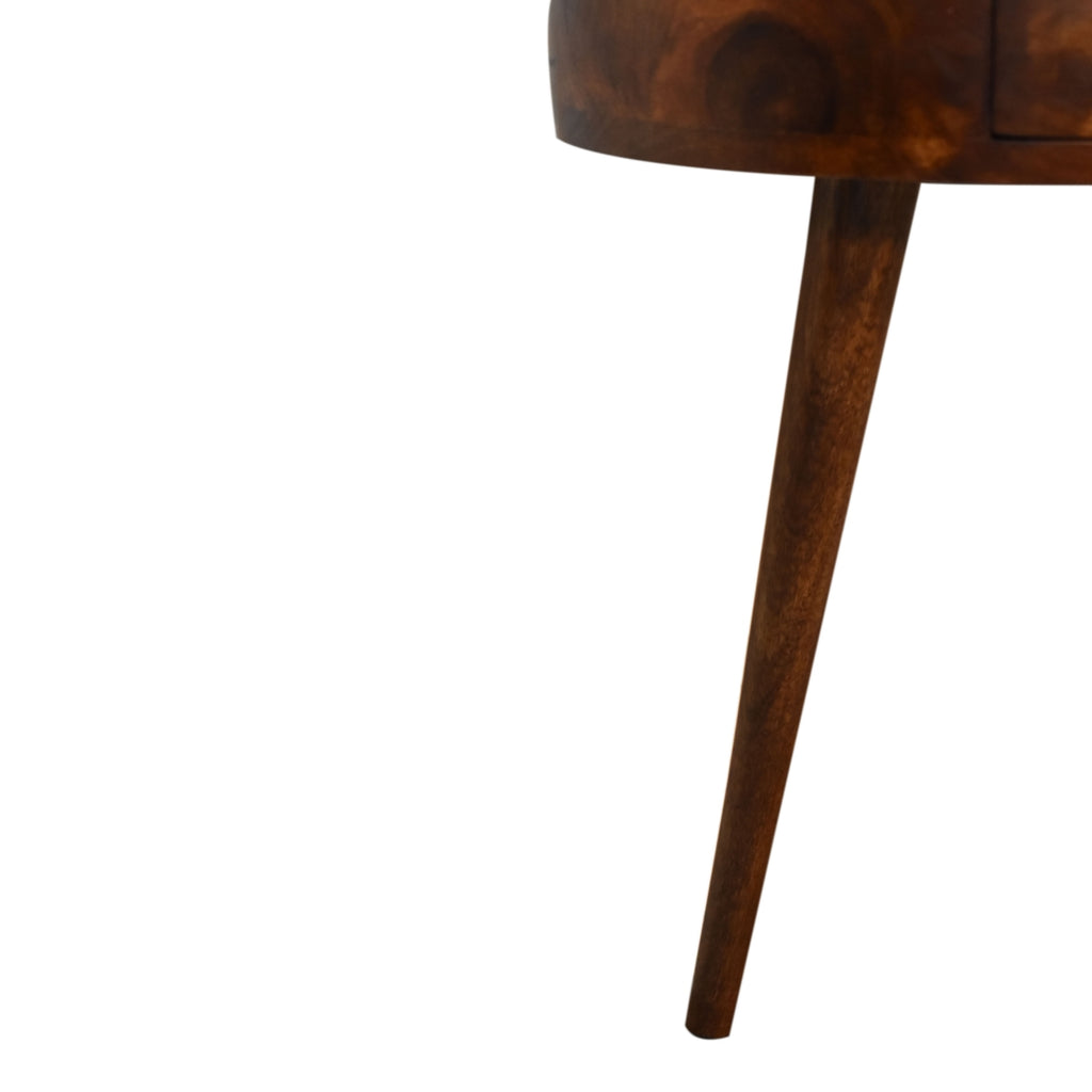Chestnut Bedside - Semi Circle