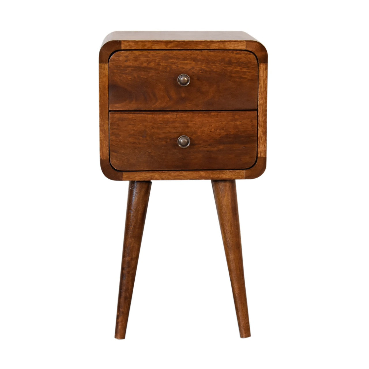 Chestnut Bedside Mini Curved
