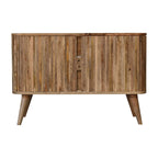 Solid wood sideboard with three drawers and two doors. handmade mango wood storage
