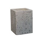 5-piece bathroom set made of square polished white marble