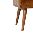 Chestnut Bedside Curved