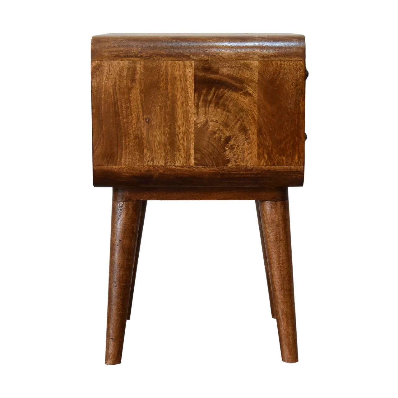 Chestnut Bedside Curved