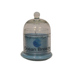 dome-shaped jars accommodate space for a candle