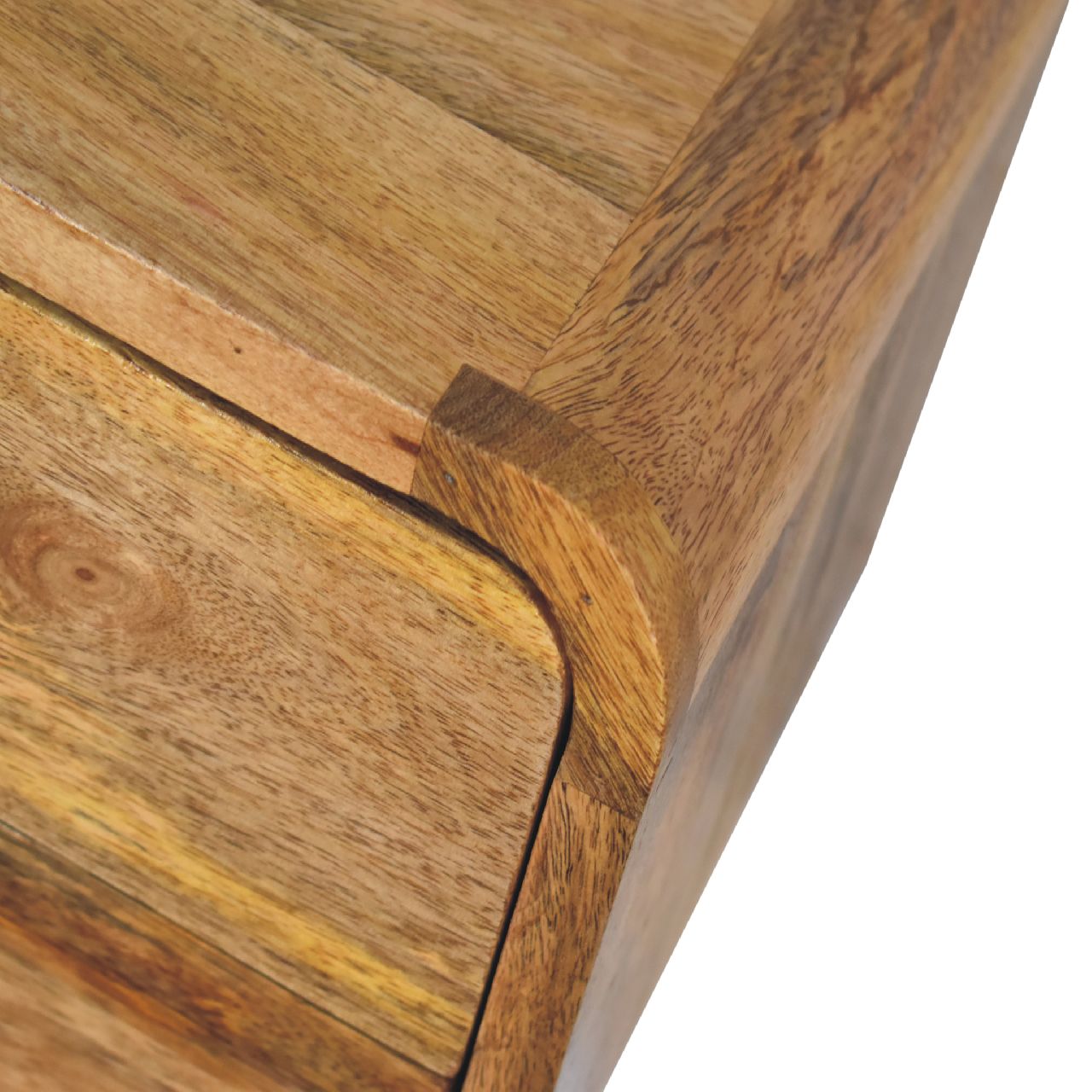 Wall mounted Bedside - Mini Curved Oak finish