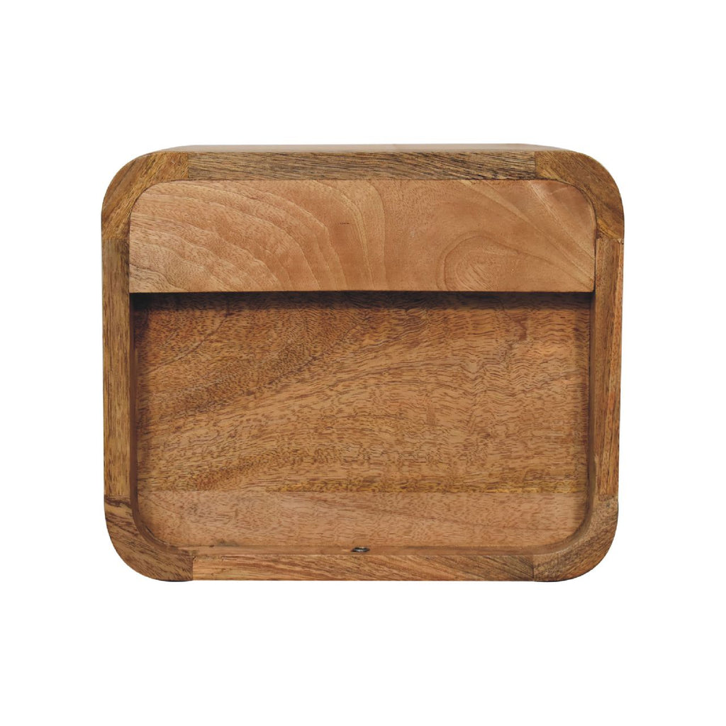 Wall mounted Bedside - Mini Curved Oak finish