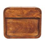 Wall mounted Bedside - Mini Curved Chestnut finish