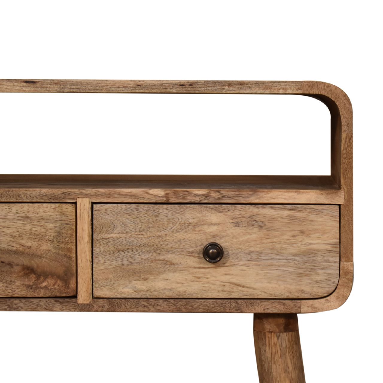Oak-ish Console Table Mini Curved