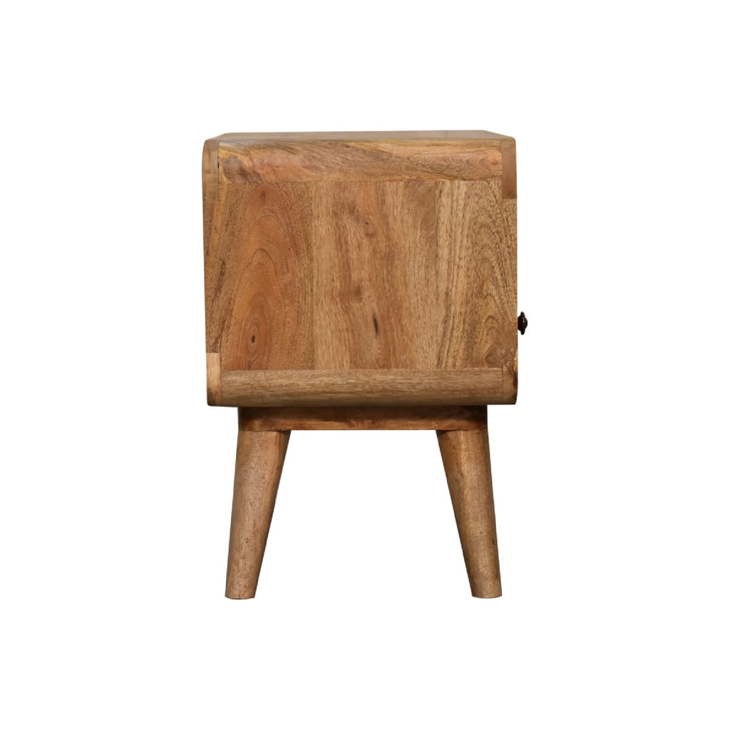 Oak-ish Media Unit Mini Curved