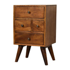 Chestnut Bedside 4 Drawer Multi