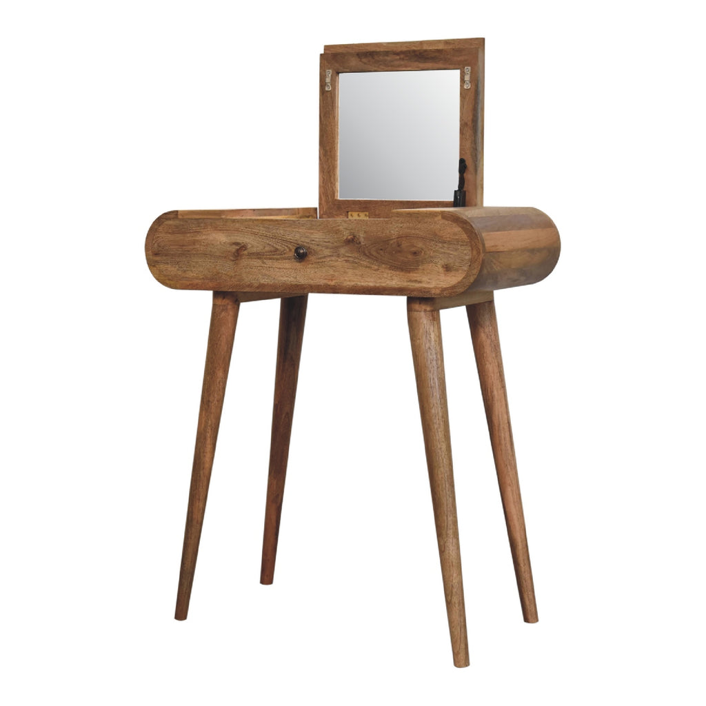 Oak-ish Dressing Table Round Mini
