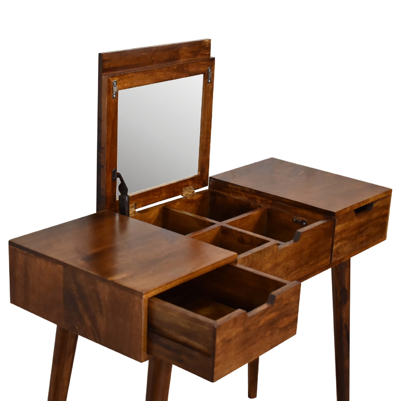 Chestnut Vanity - Foldable Mirror Table