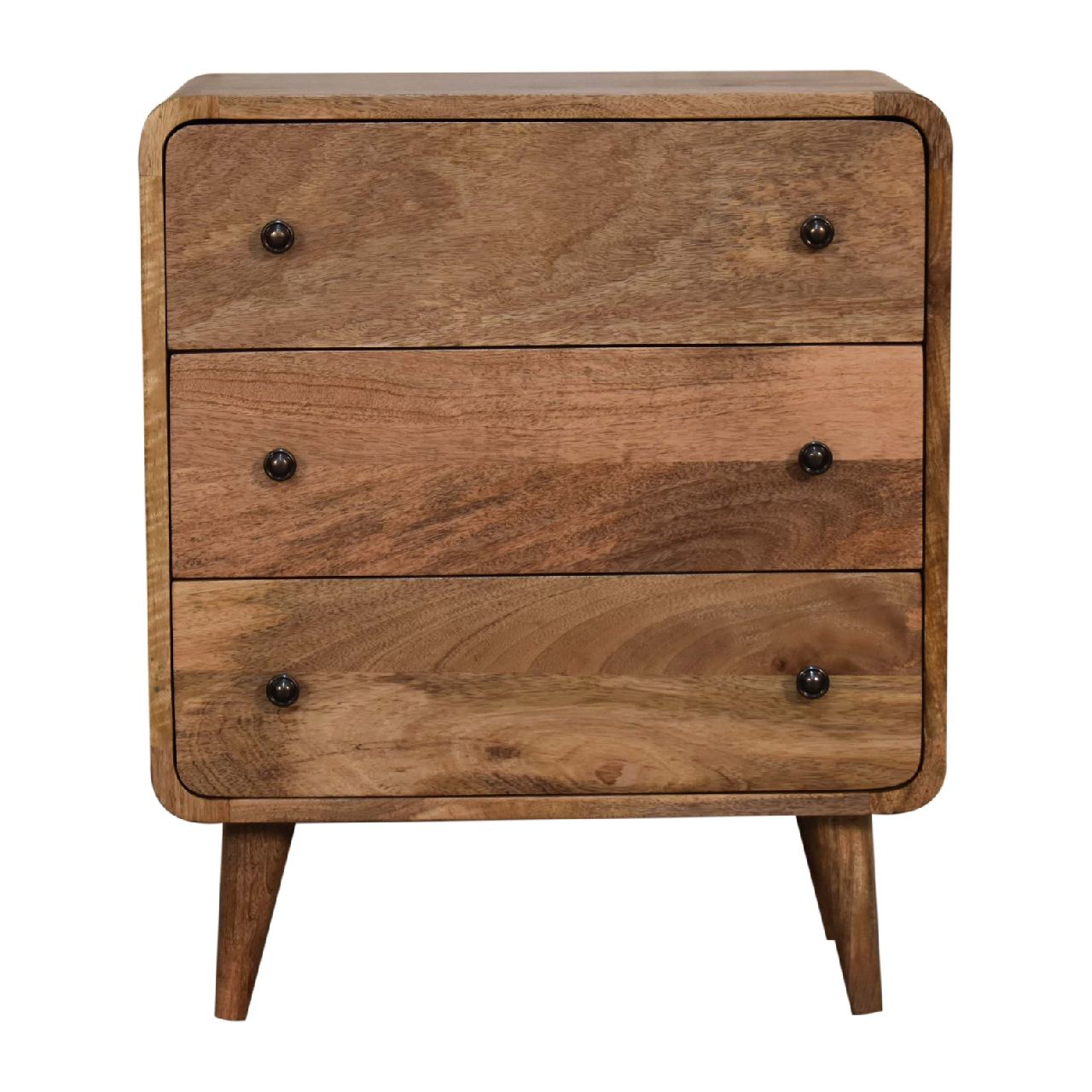 Oak-ish Chest of Drawers Mini Curved