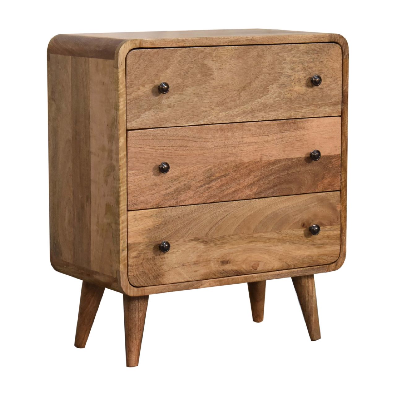 Oak-ish Chest of Drawers Mini Curved
