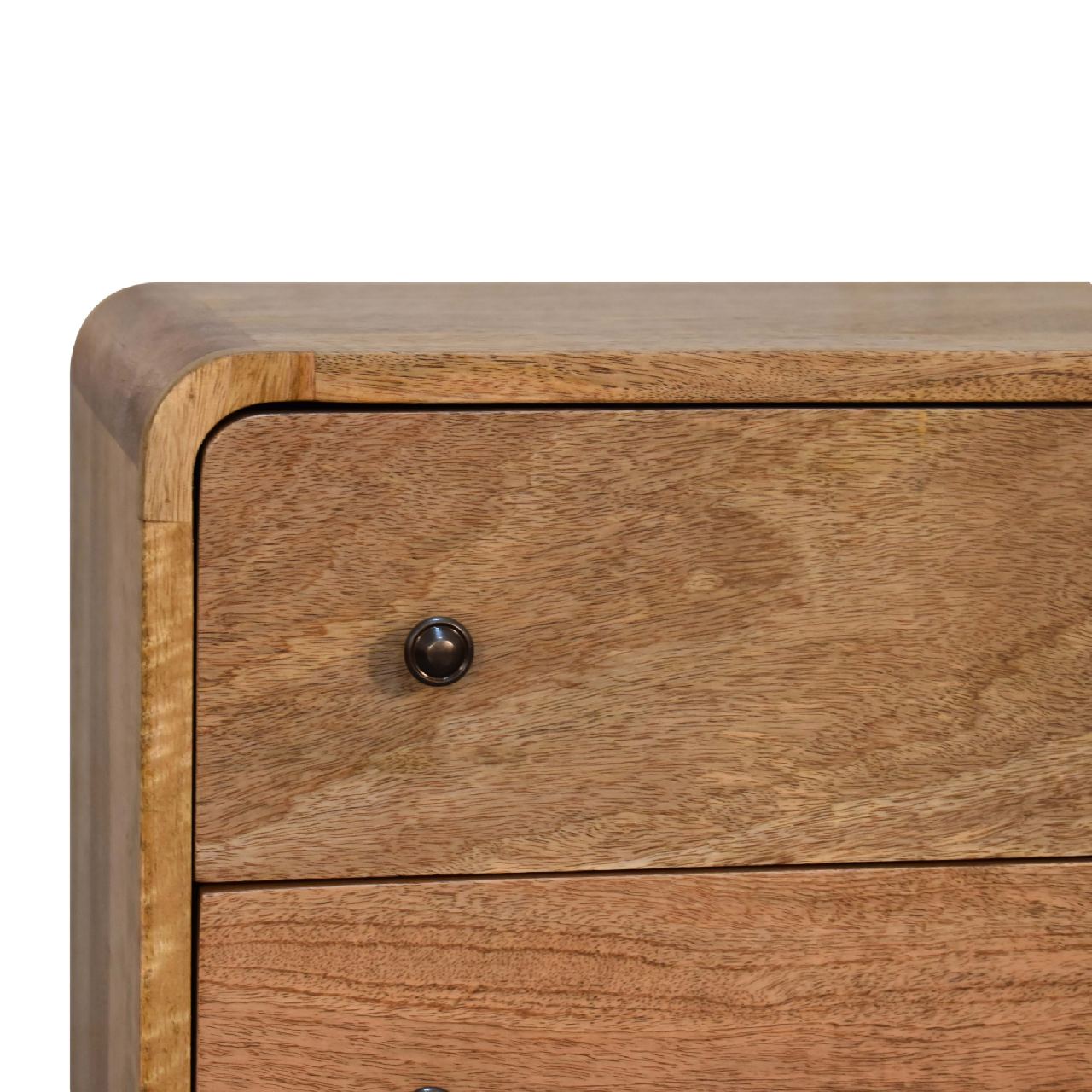Oak-ish Chest of Drawers Mini Curved