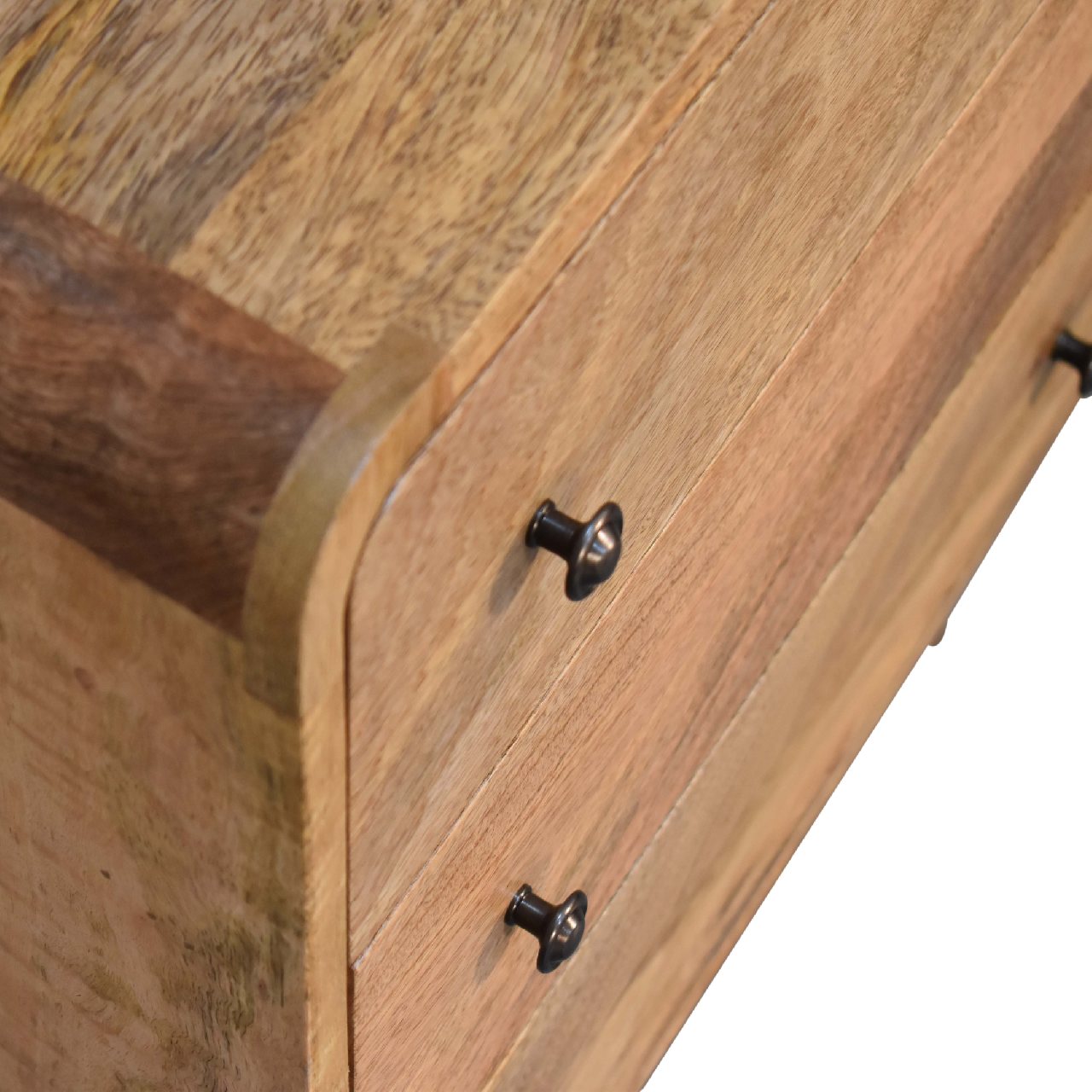 Oak-ish Chest of Drawers Mini Curved