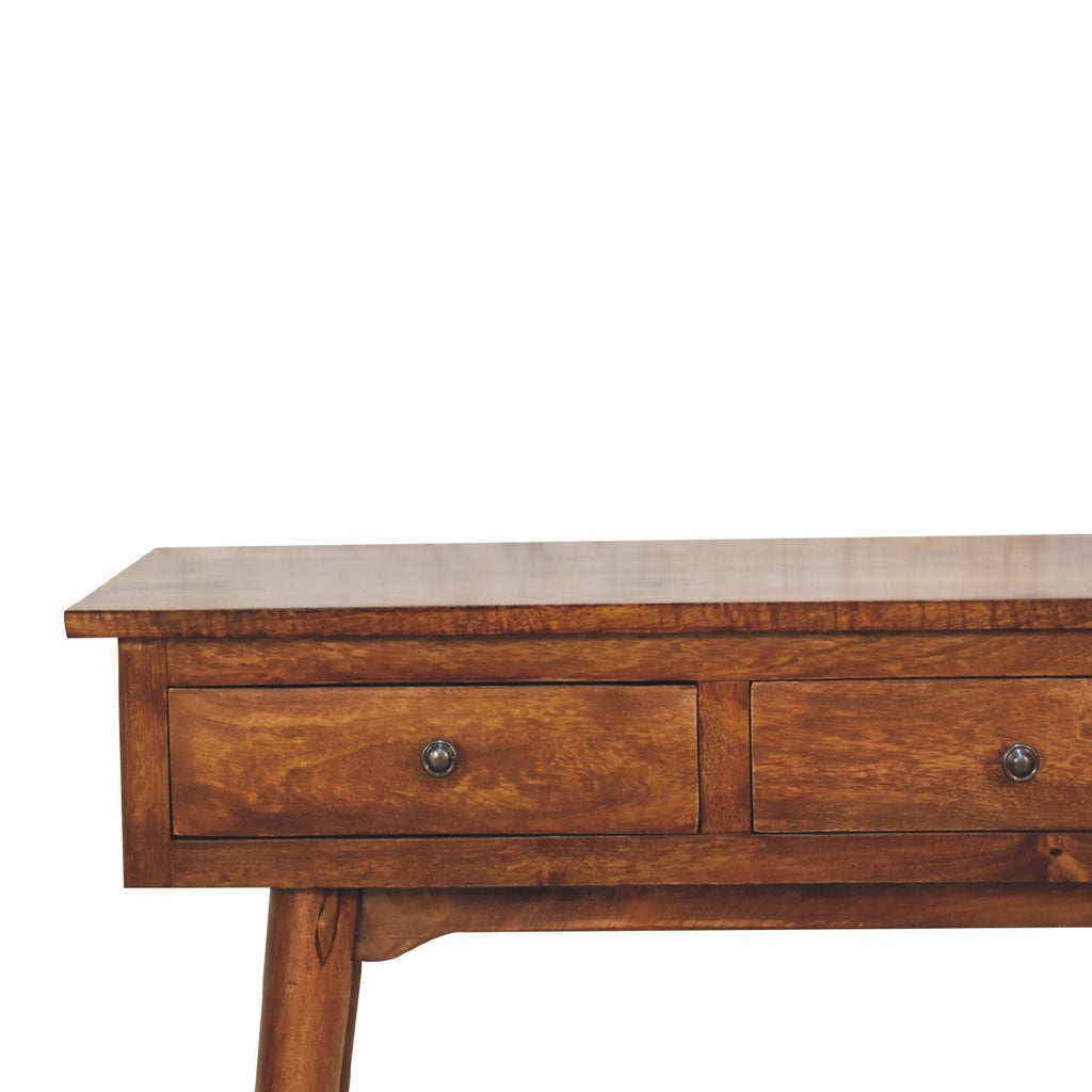 Chestnut Console Table - Large 3 Drawer