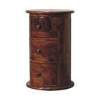 3 Drawer Chestnut Drum Sheesham
