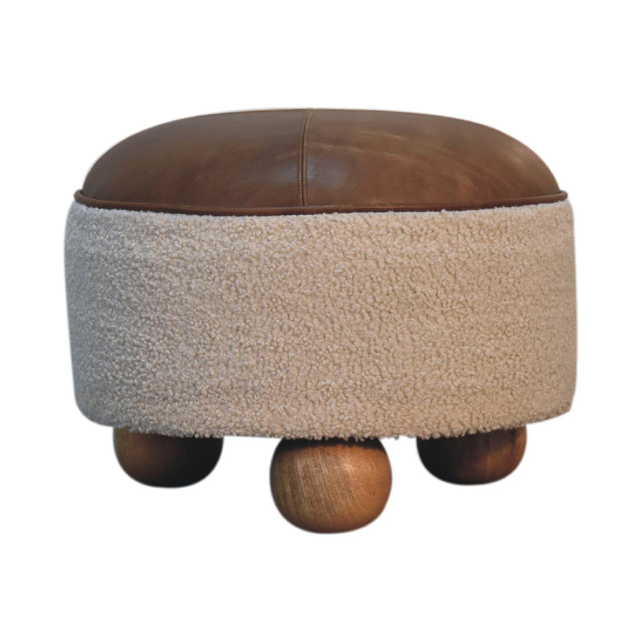 Footstool Cream Boucle Buffalo