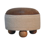 Footstool Cream Boucle Buffalo