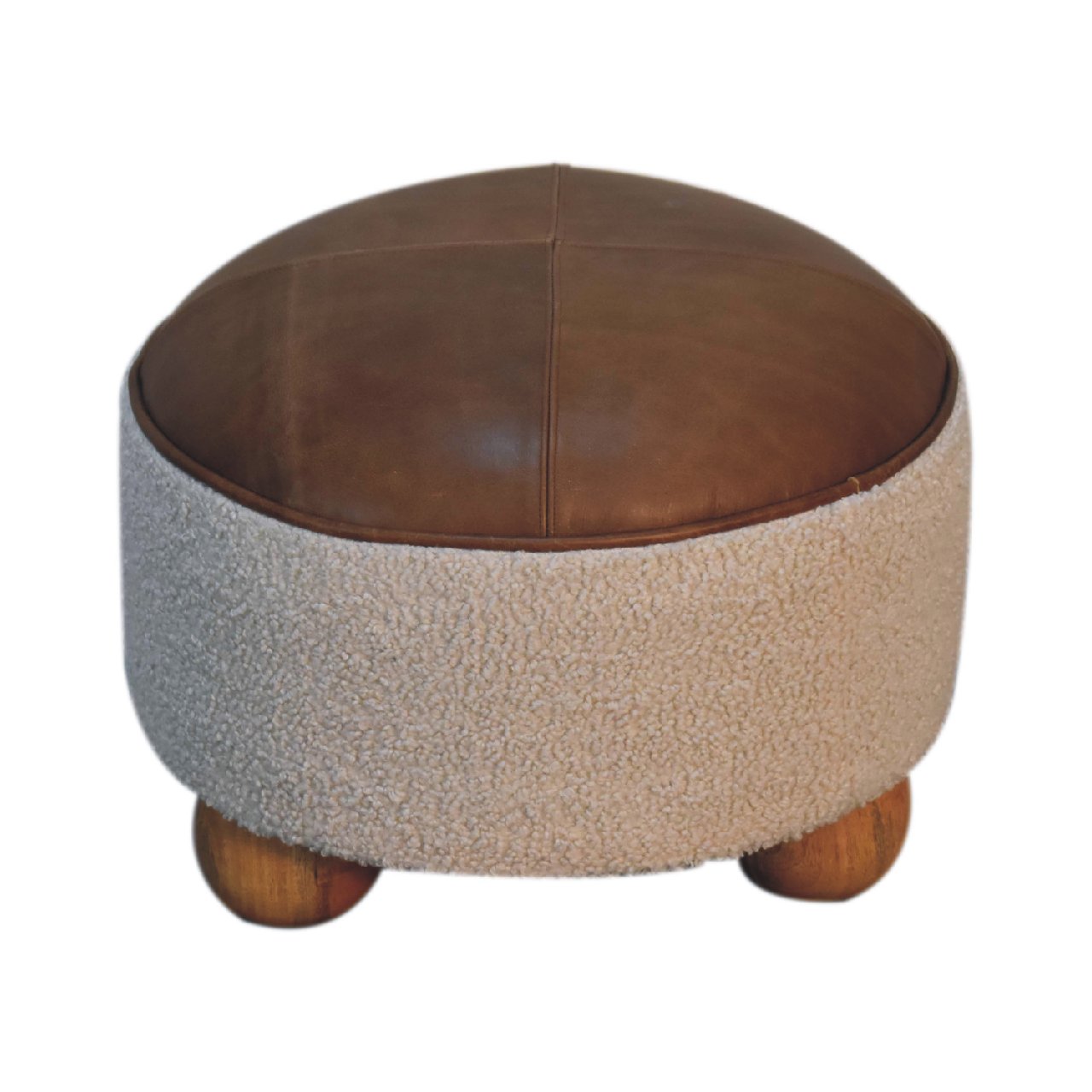 Footstool Cream Boucle Buffalo