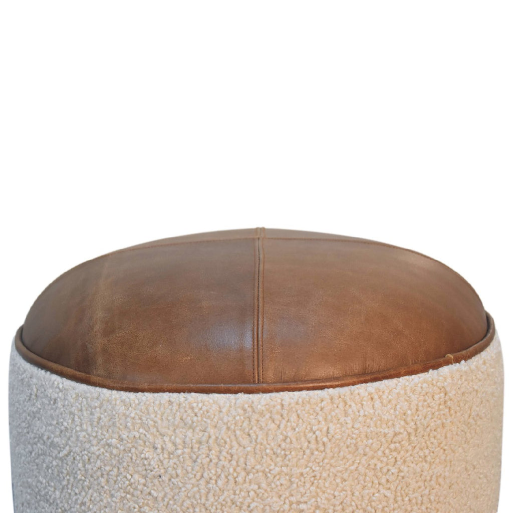 Footstool Cream Boucle Buffalo