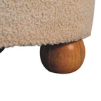 Footstool Cream Boucle Buffalo