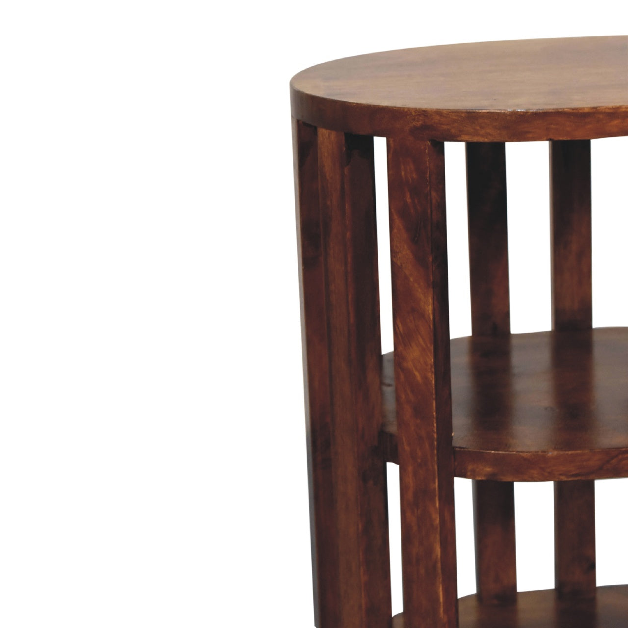 Chestnut Bedside - Ariella Double Shelf