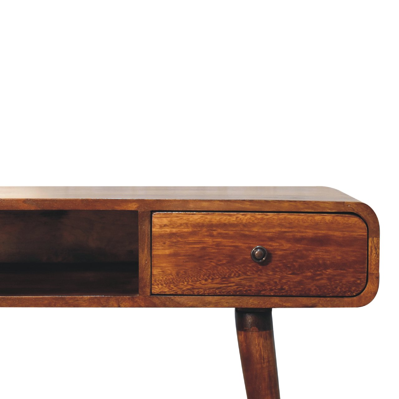 Chestnut Writing Desk - Curved