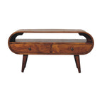 Chestnut TV Stand Circular