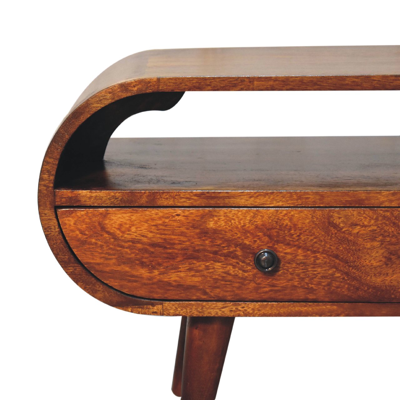 Chestnut TV Stand Circular