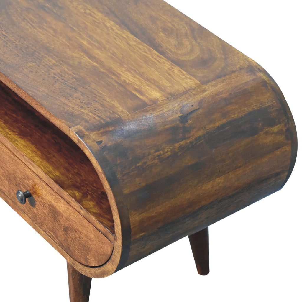 Chestnut TV Stand Circular