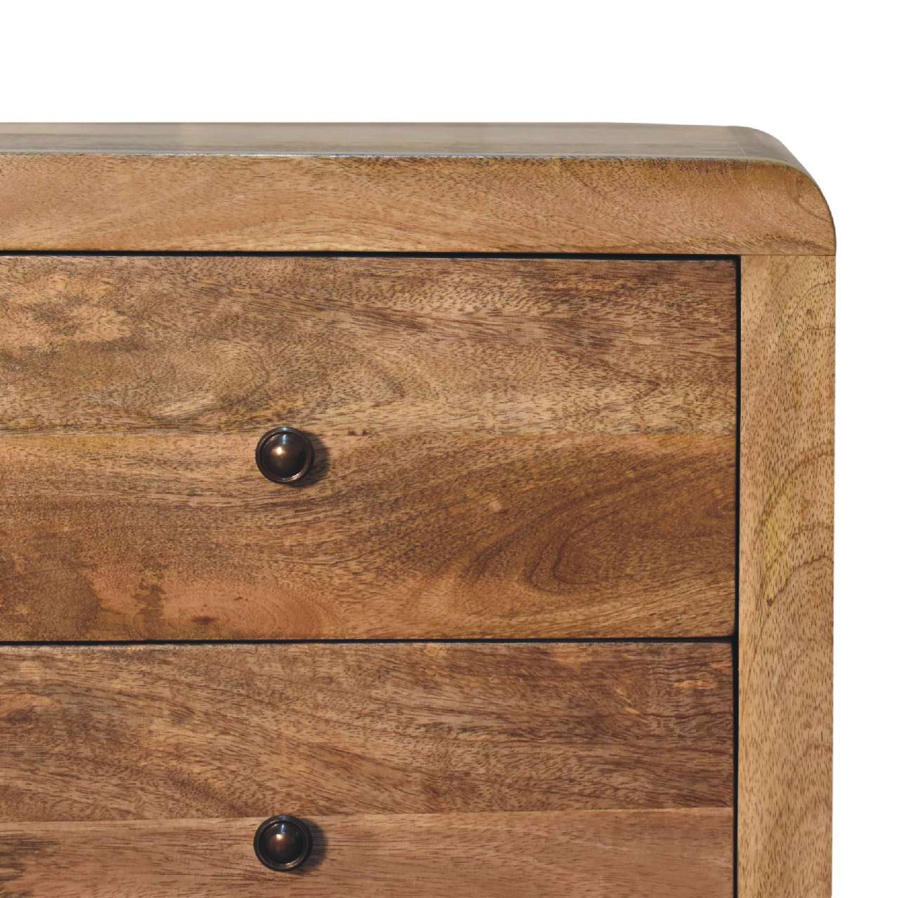 Oak-ish 3 Drawer Bedside - Aspen