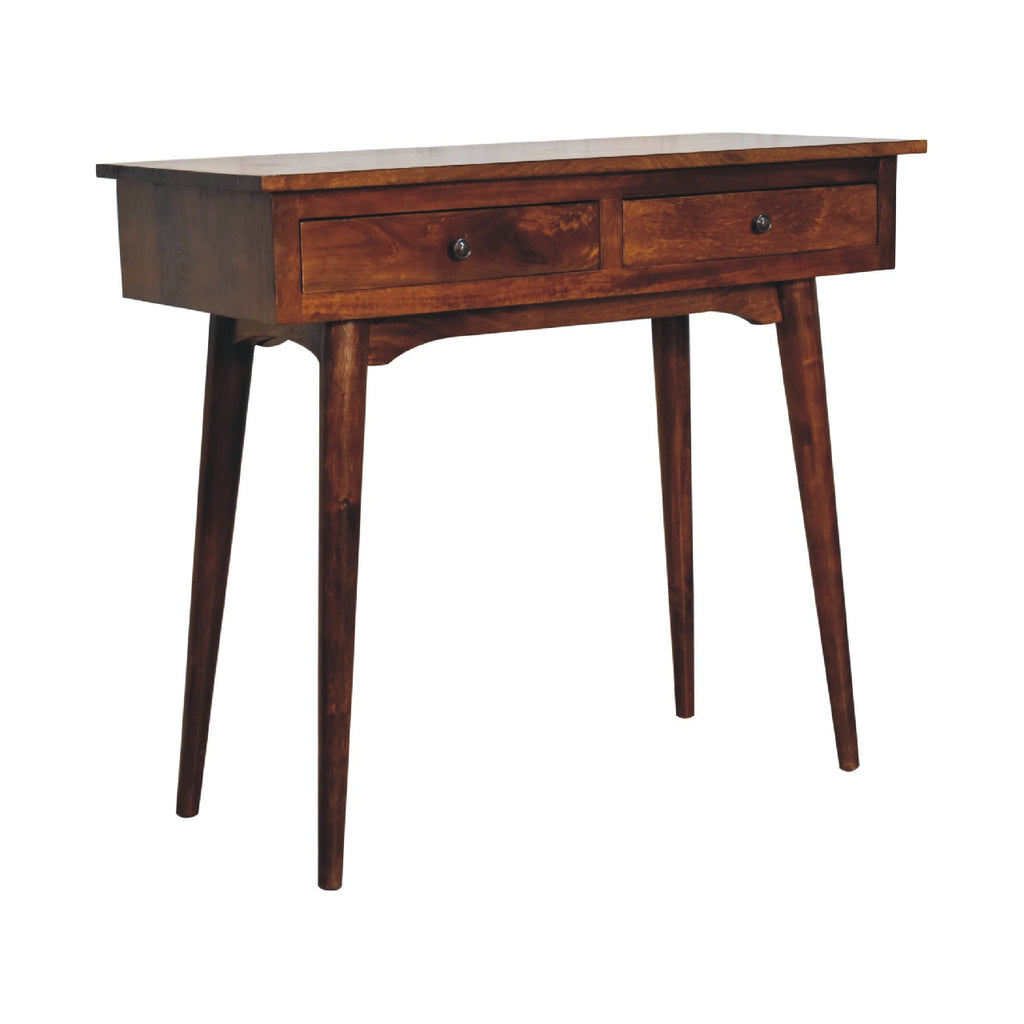 Chestnut Console Table 2 Drawer