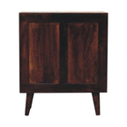 Walnut Cabinet - Mini Pineapple Carved Light