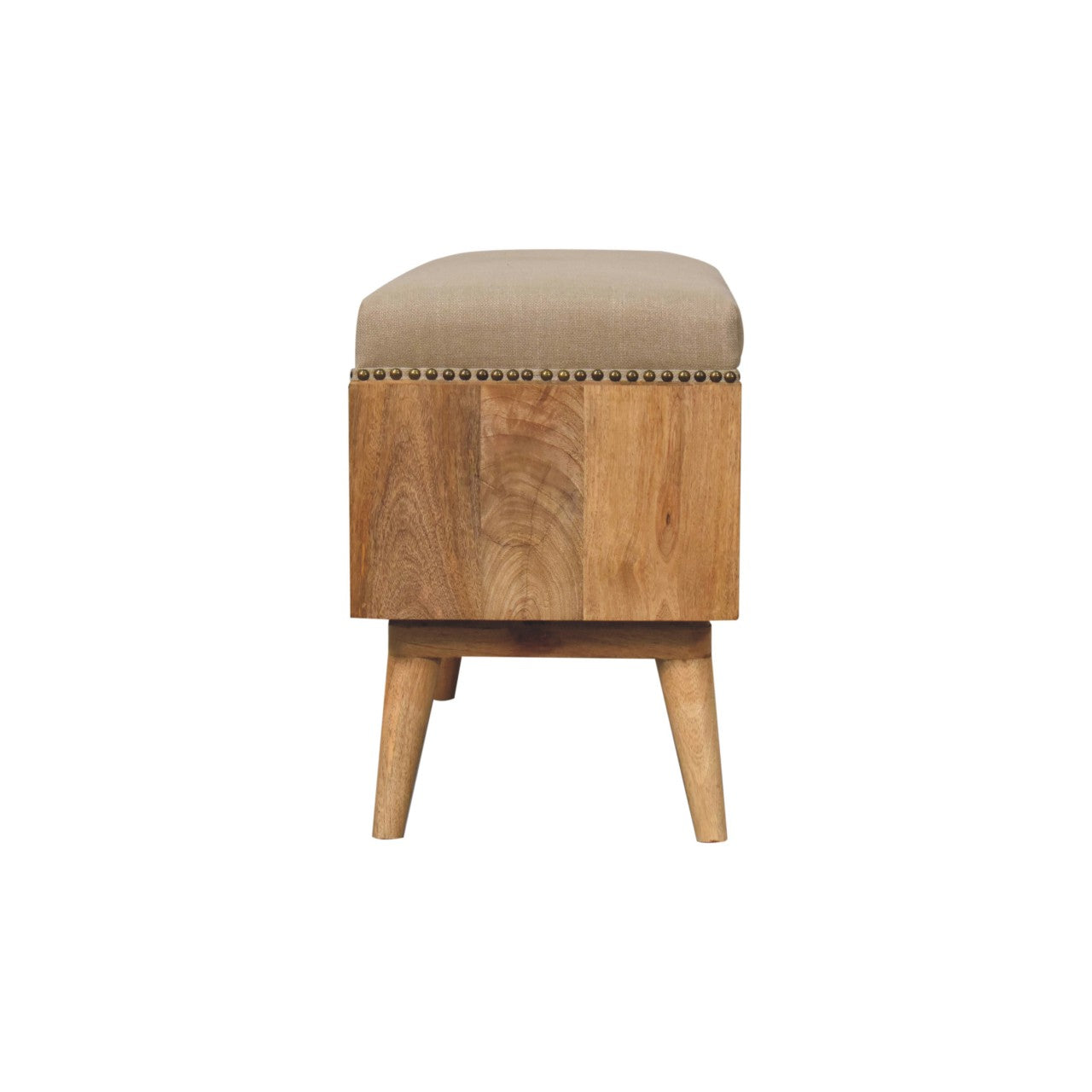 Open Bench - Studded Linen