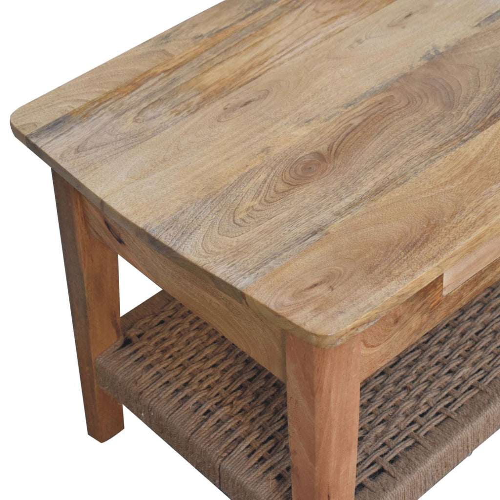 Coffee Table with 2 Drawers - Rope