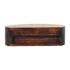 Walnut Wall Mounted Bedside - California Rounded