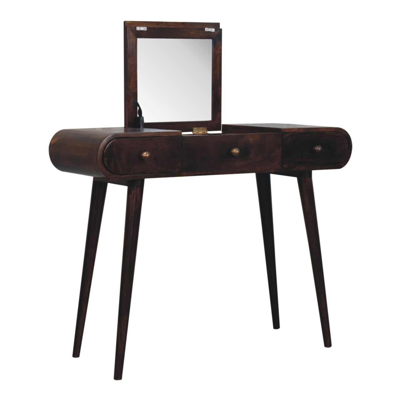 Walnut Dressing Table with Foldable Mirror California