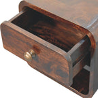 Wall Mounted Bedside - Mini Curved California Walnut