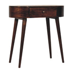 Console Table California Walnut Rounded Small