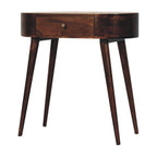 Console Table California Walnut Rounded Small