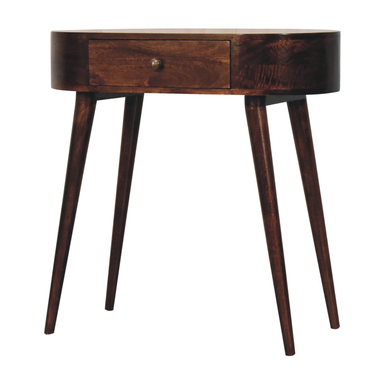 Console Table California Walnut Rounded Small