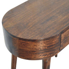 Console Table California Walnut Rounded Small