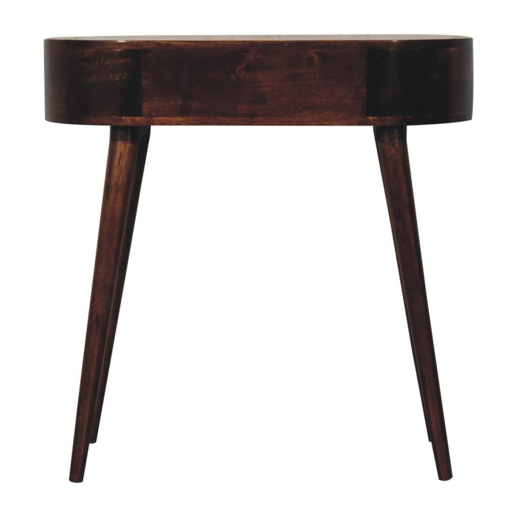 Console Table California Walnut Rounded Small